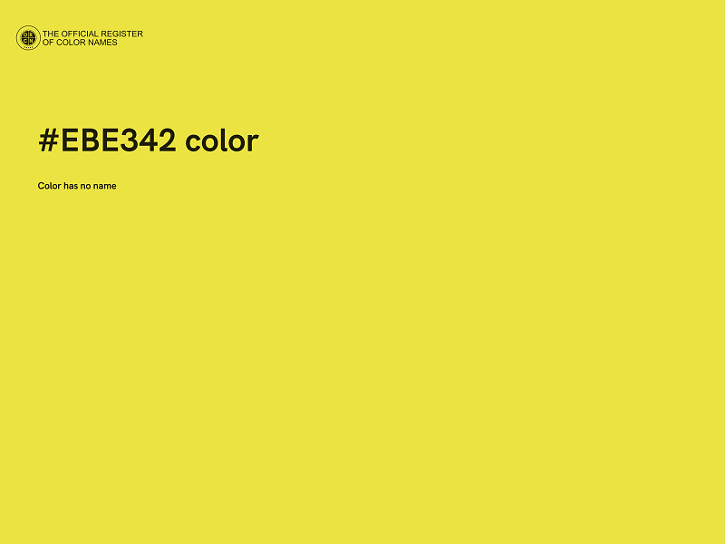 #EBE342 color image