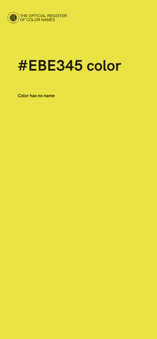 #EBE345 color image