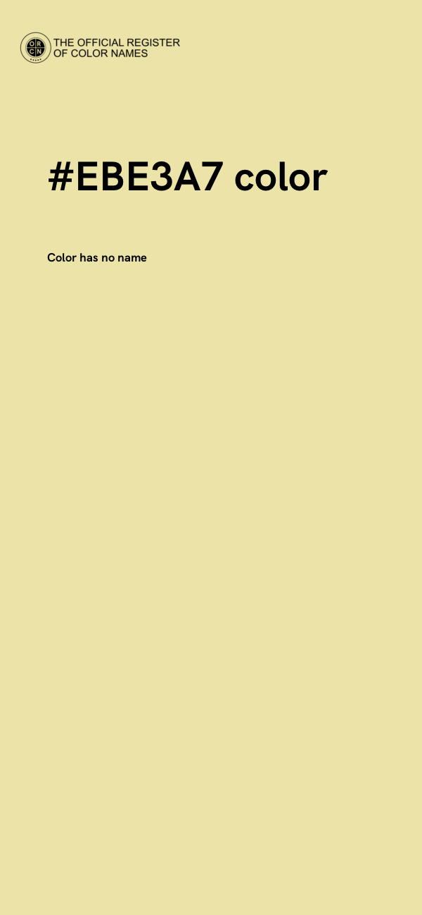 #EBE3A7 color image