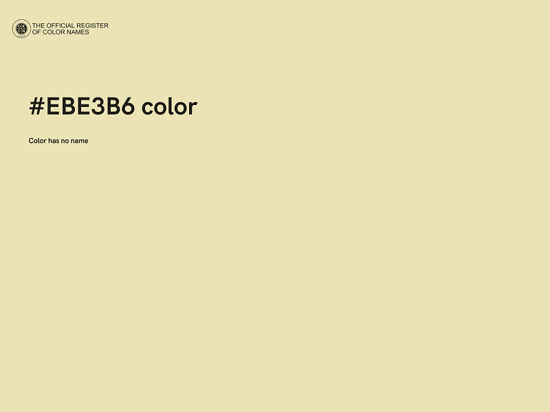 #EBE3B6 color image