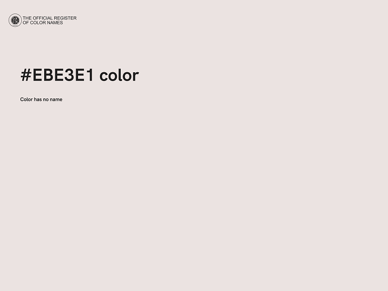 #EBE3E1 color image