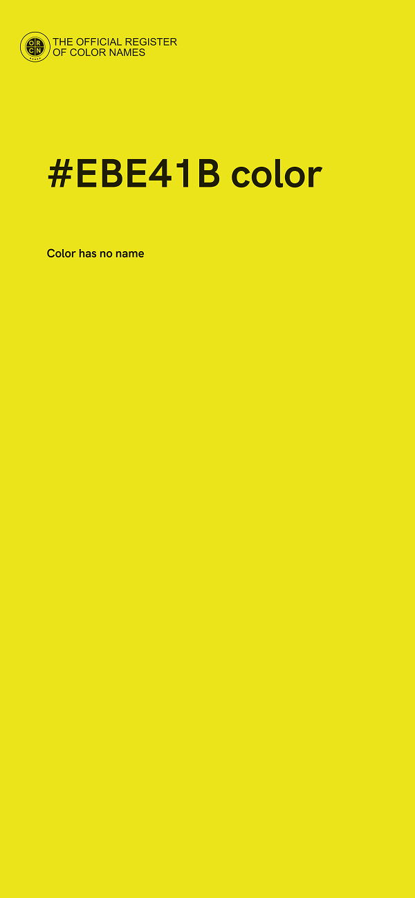 #EBE41B color image