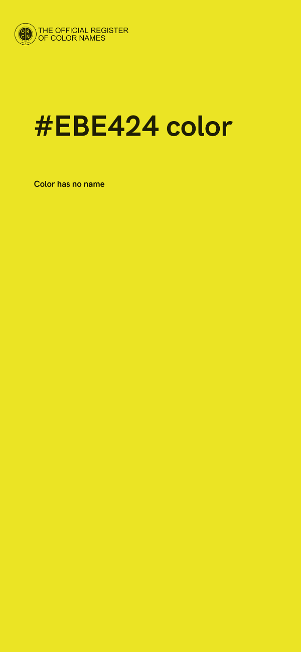#EBE424 color image