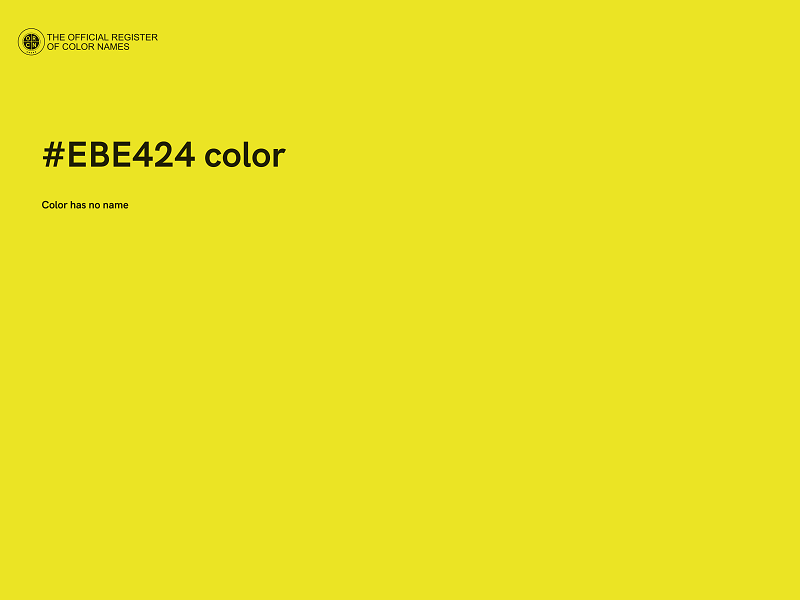 #EBE424 color image