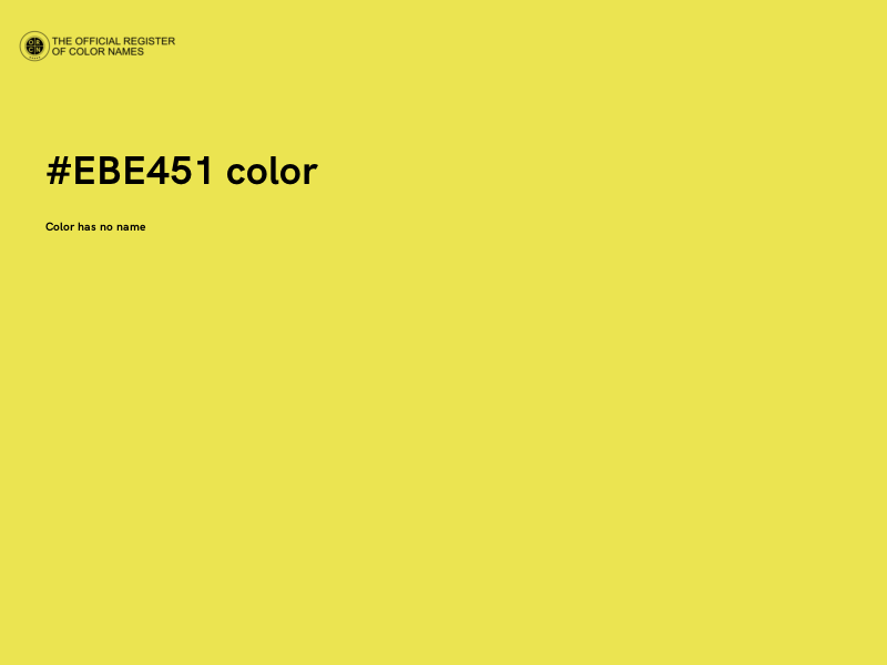 #EBE451 color image