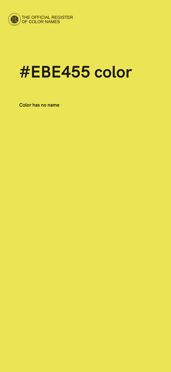 #EBE455 color image