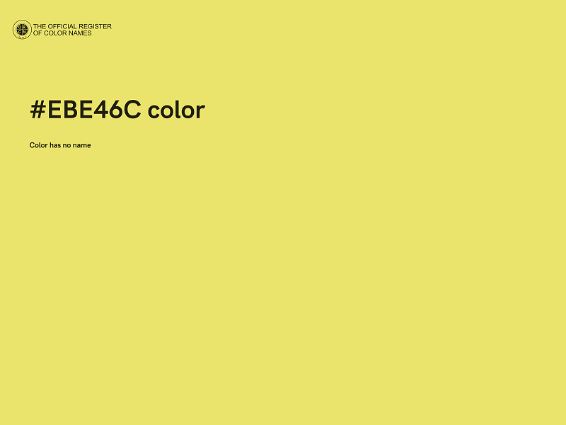 #EBE46C color image