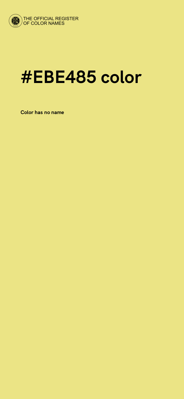 #EBE485 color image
