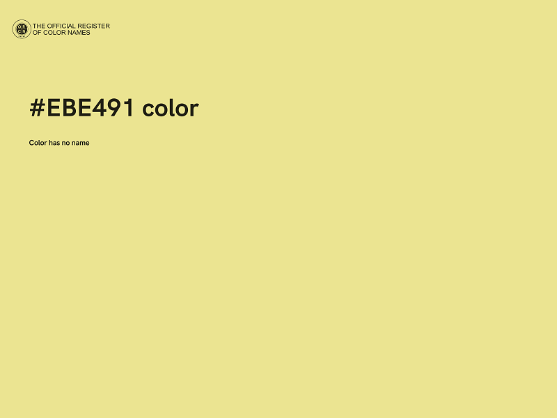 #EBE491 color image