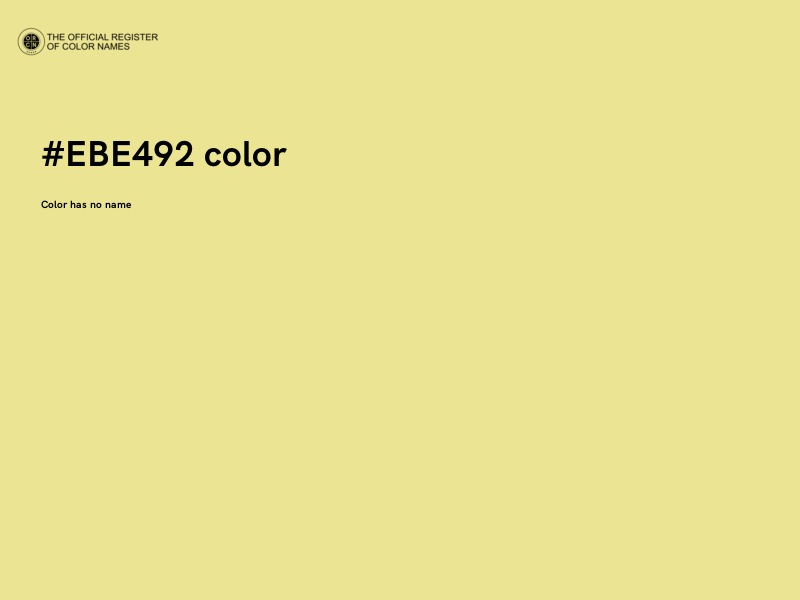 #EBE492 color image