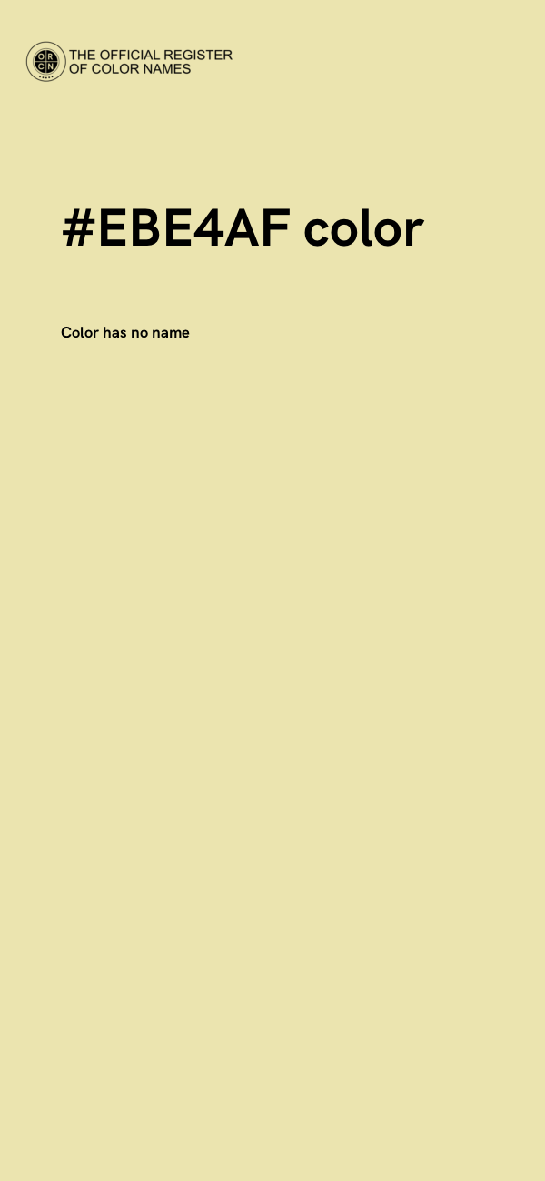 #EBE4AF color image