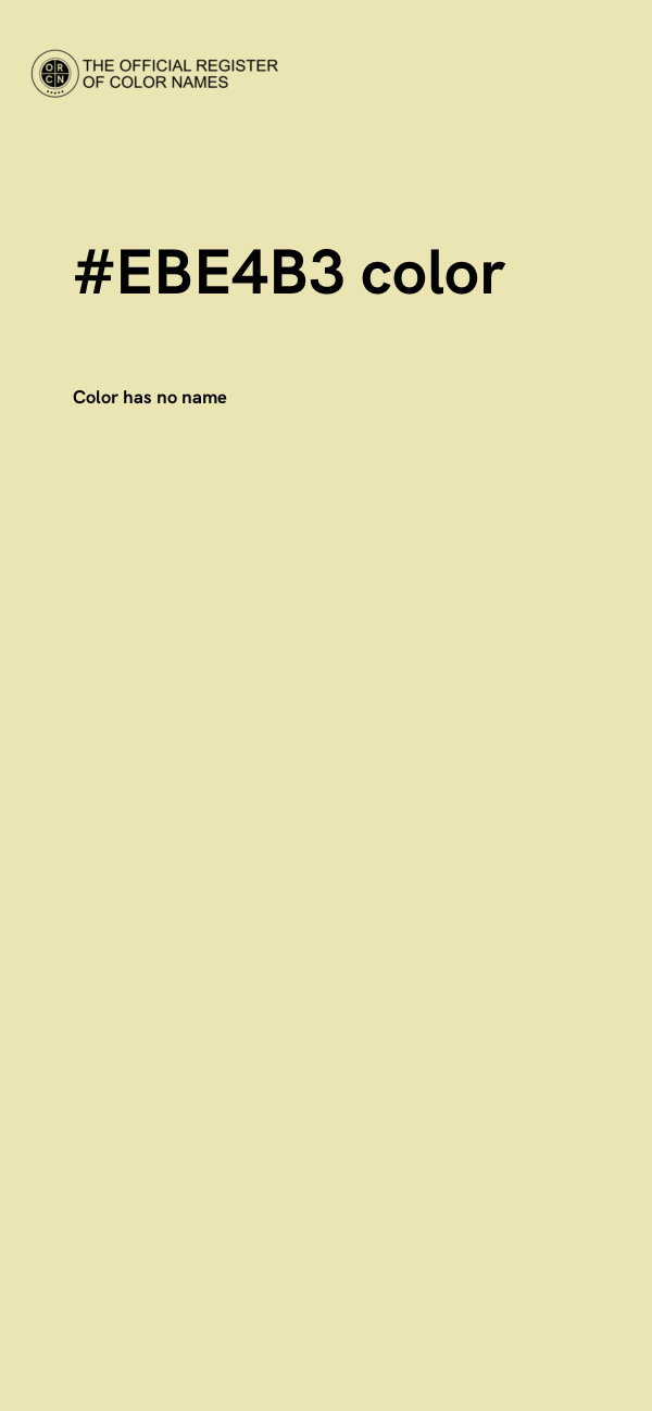 #EBE4B3 color image
