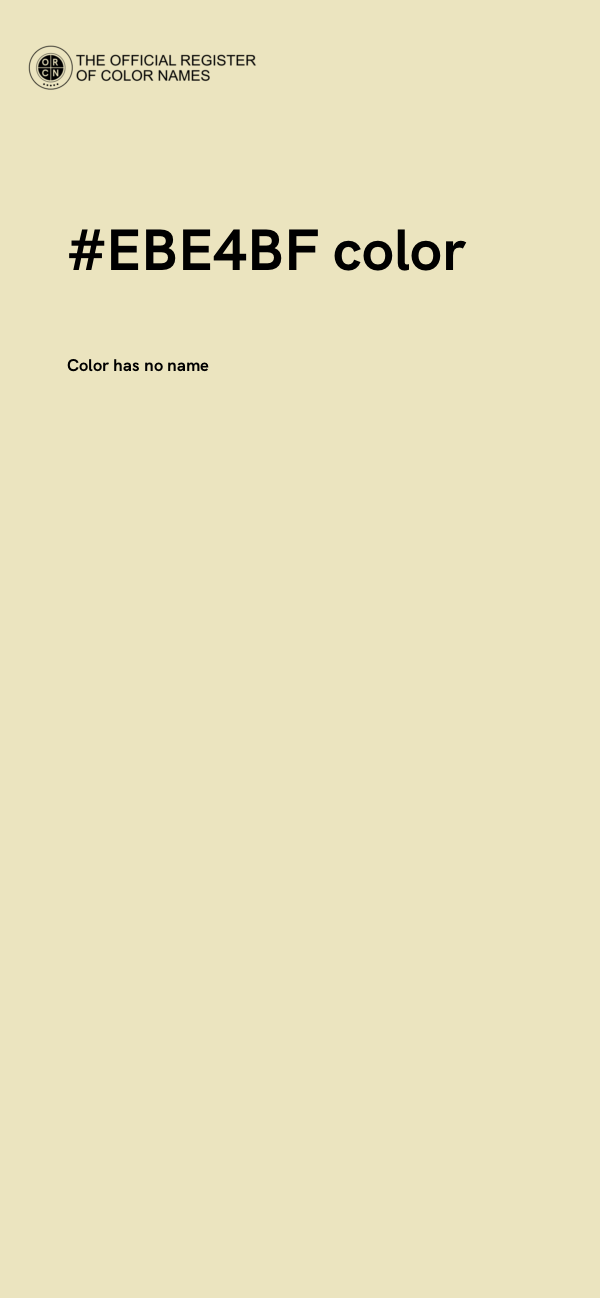 #EBE4BF color image