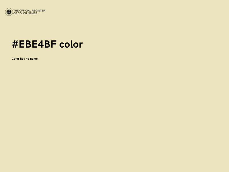 #EBE4BF color image