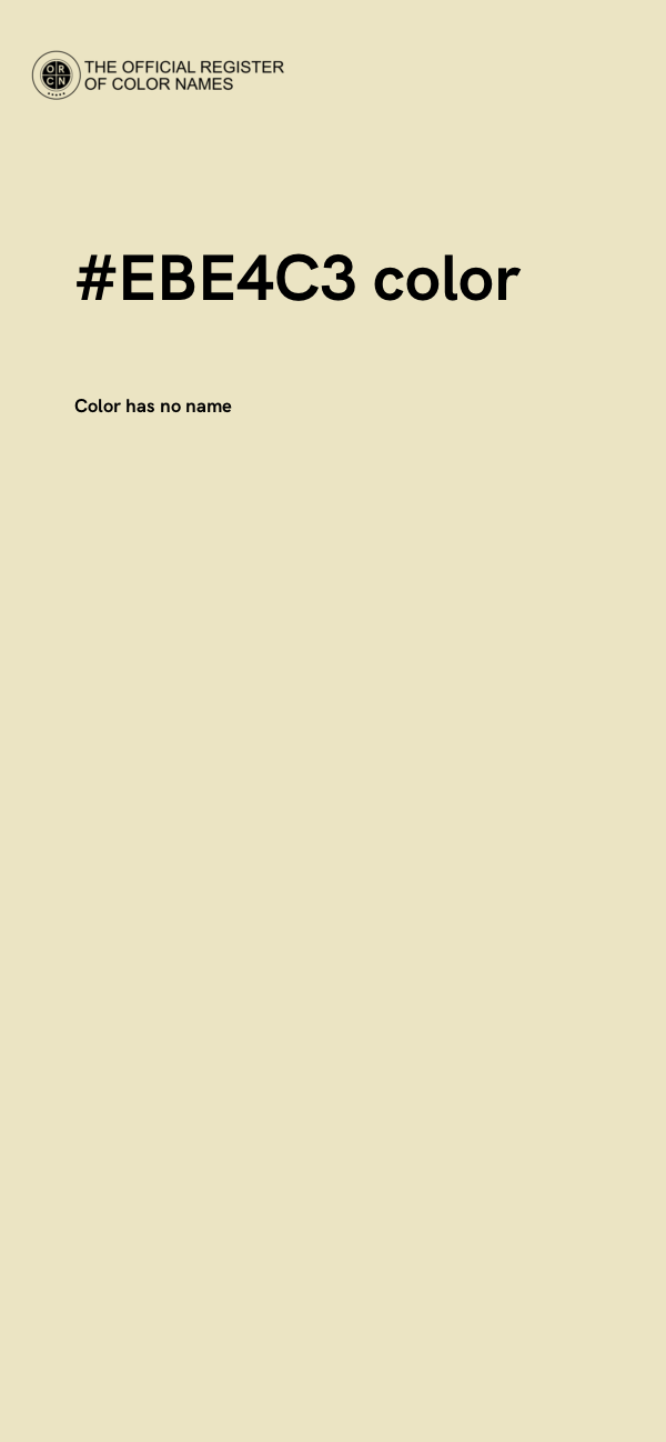 #EBE4C3 color image
