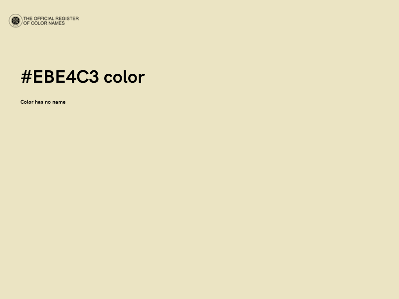 #EBE4C3 color image
