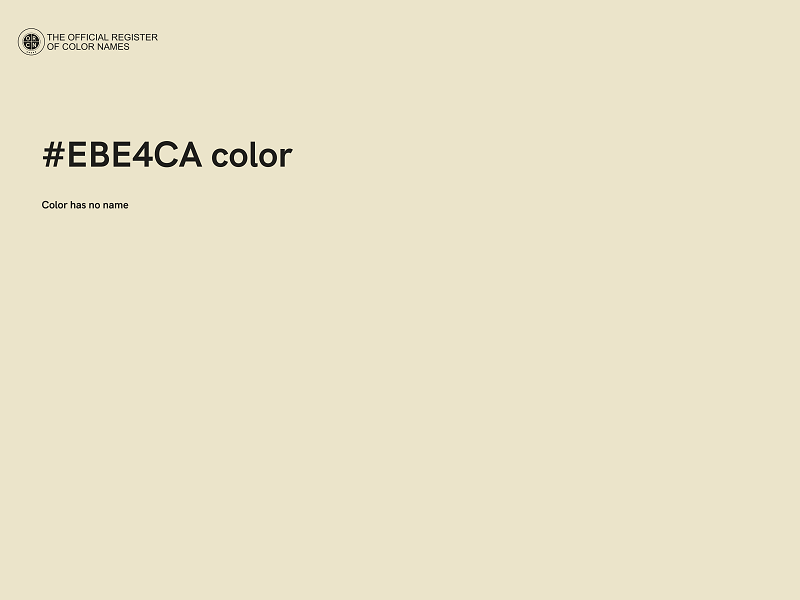 #EBE4CA color image