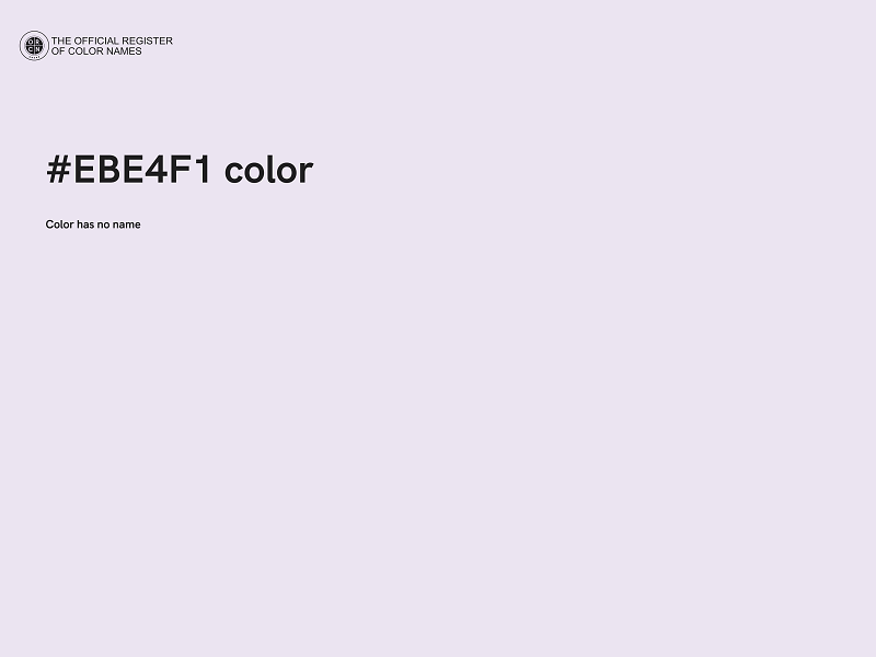 #EBE4F1 color image