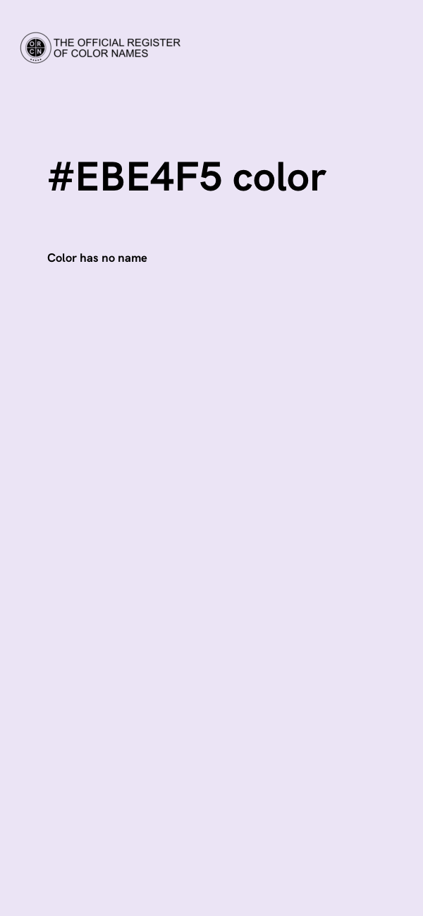 #EBE4F5 color image
