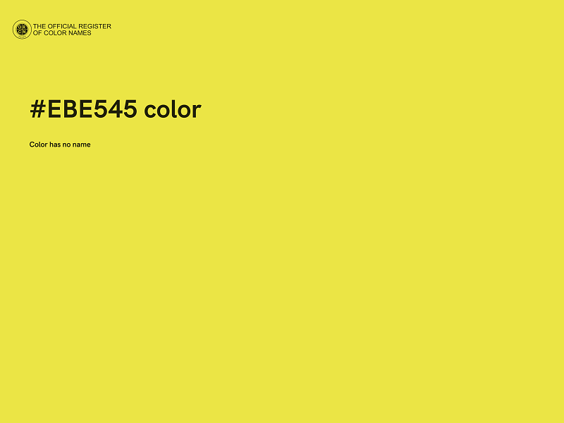 #EBE545 color image