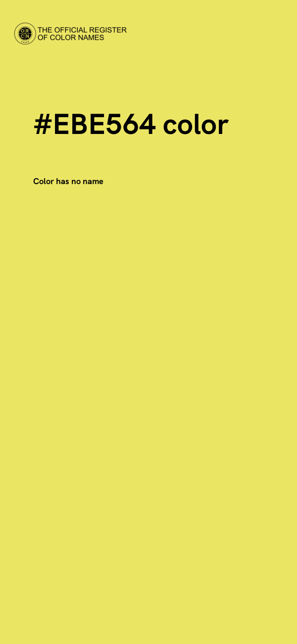 #EBE564 color image