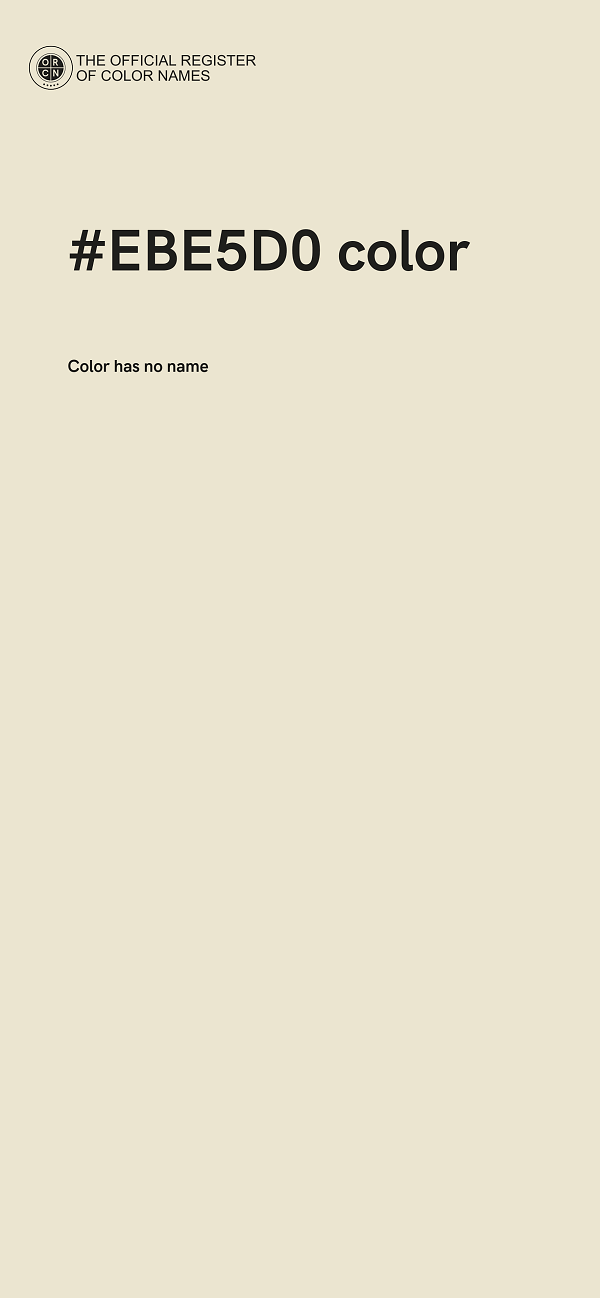 #EBE5D0 color image