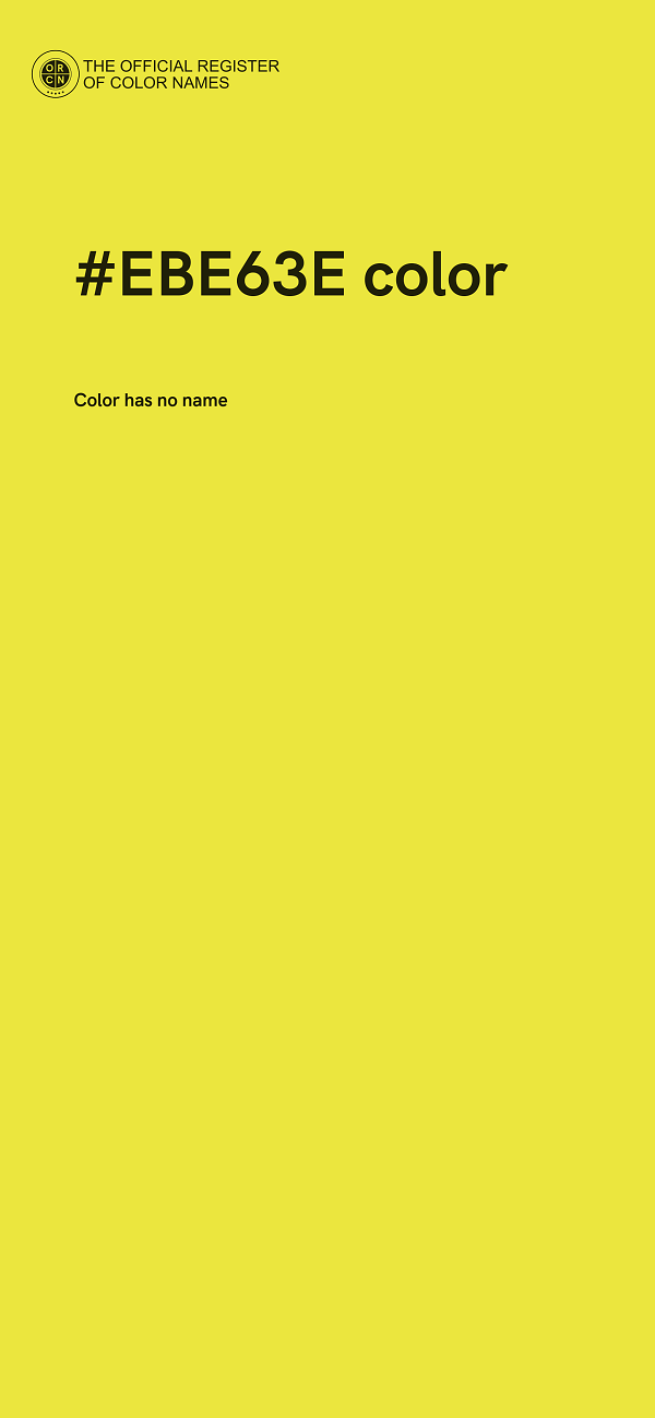 #EBE63E color image