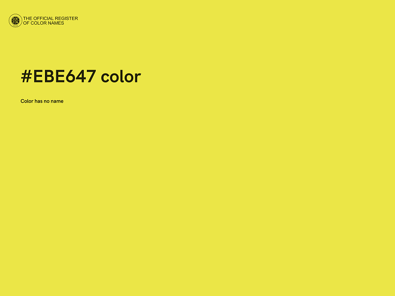 #EBE647 color image