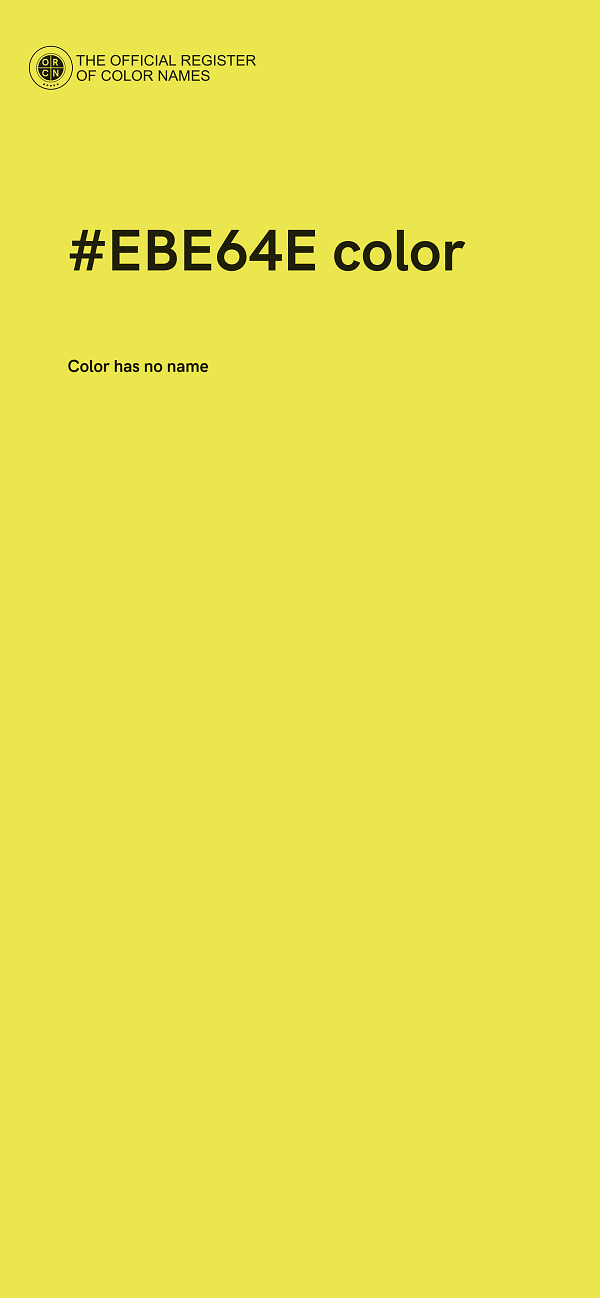 #EBE64E color image