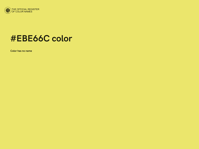 #EBE66C color image