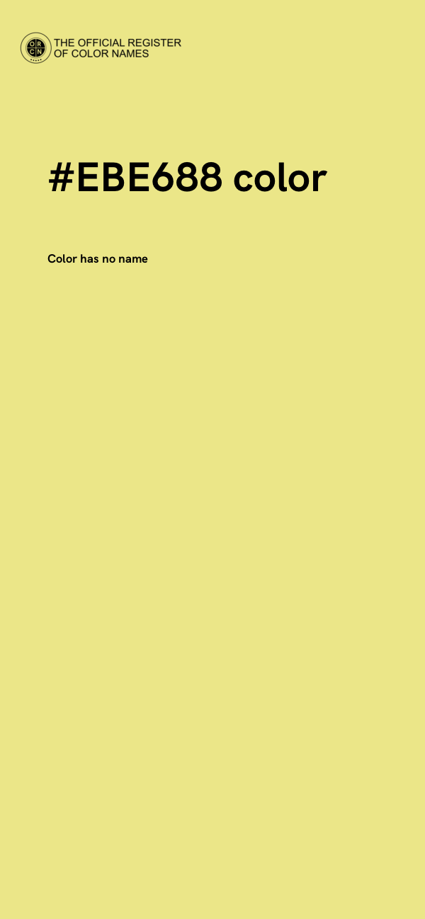 #EBE688 color image