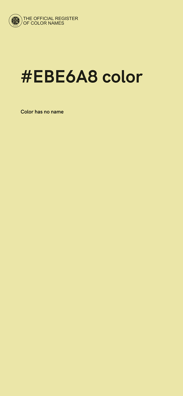 #EBE6A8 color image