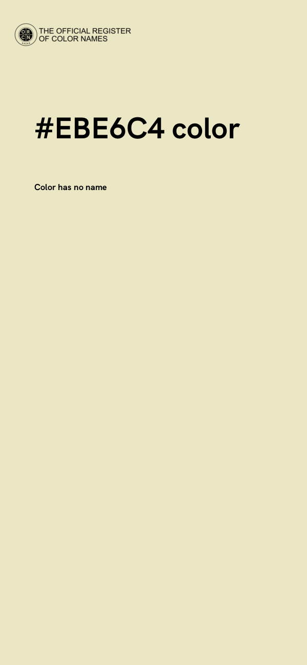 #EBE6C4 color image