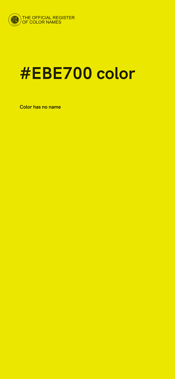 #EBE700 color image