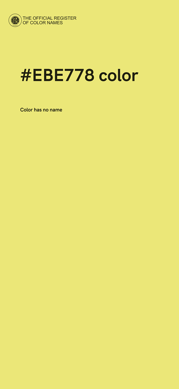 #EBE778 color image