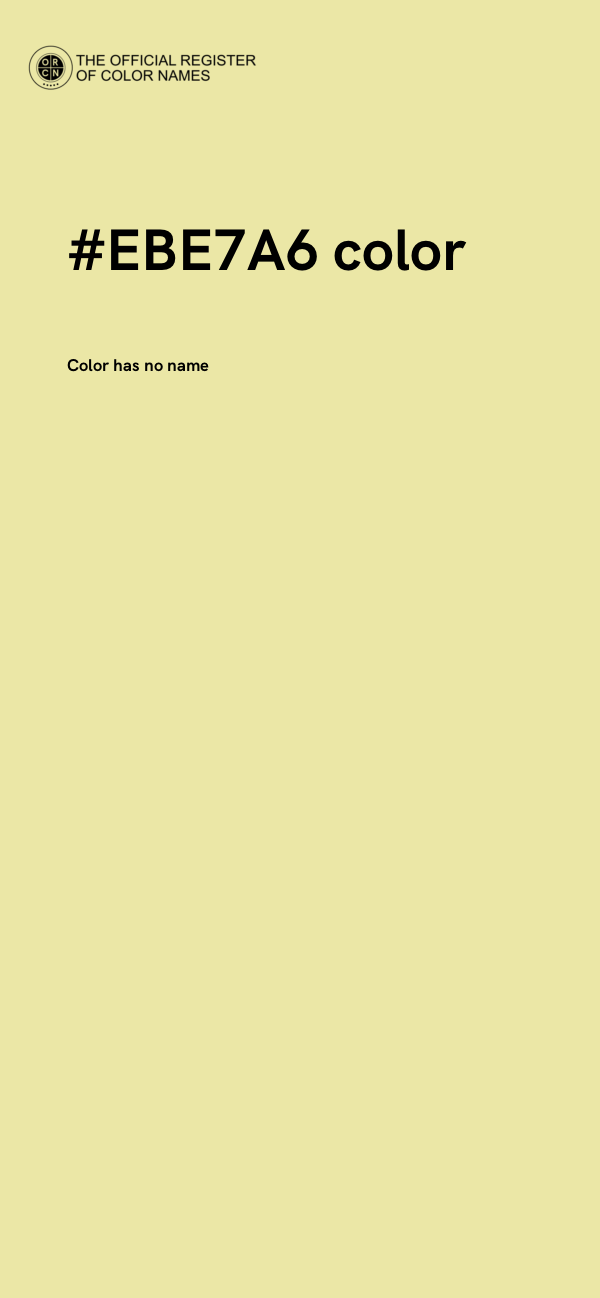 #EBE7A6 color image