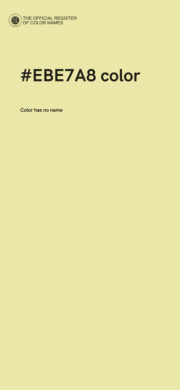 #EBE7A8 color image