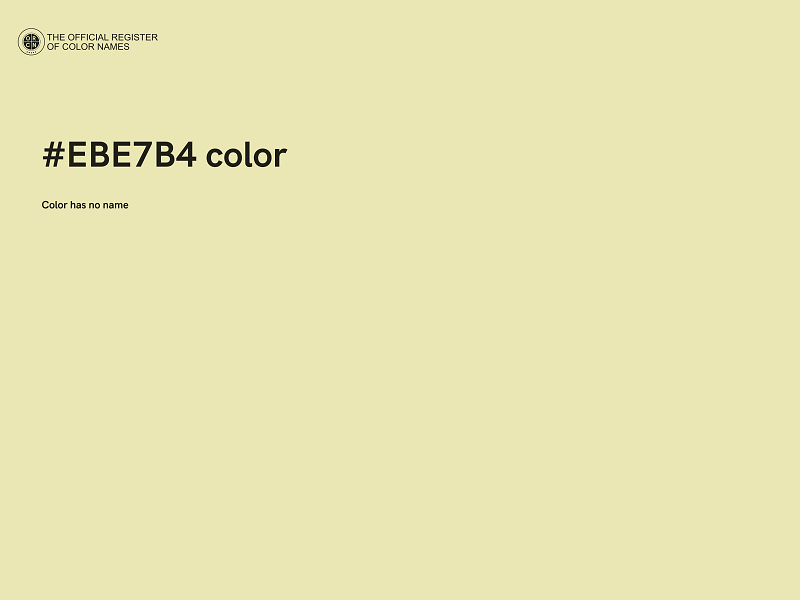 #EBE7B4 color image