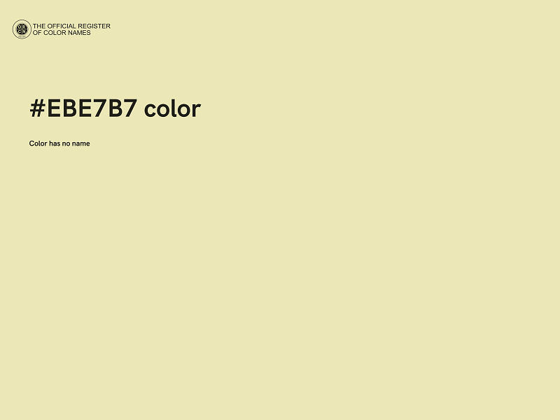 #EBE7B7 color image