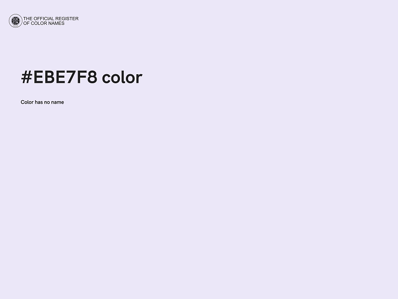 #EBE7F8 color image