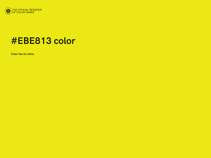 #EBE813 color image