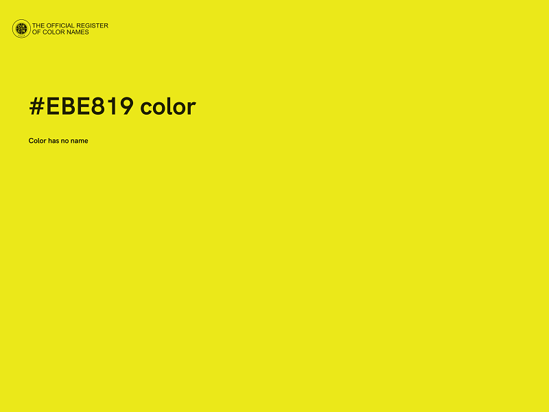 #EBE819 color image