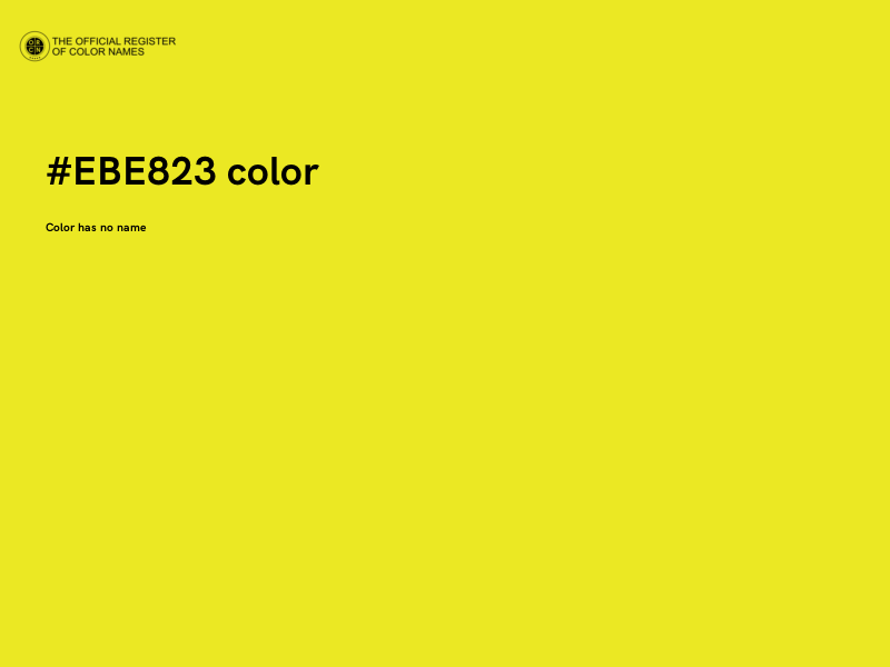 #EBE823 color image