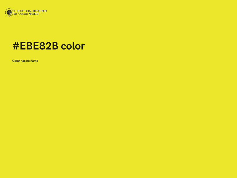 #EBE82B color image