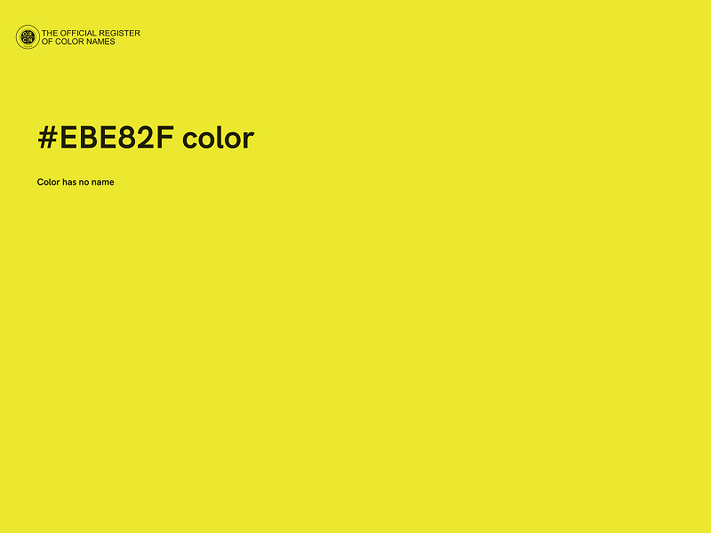 #EBE82F color image