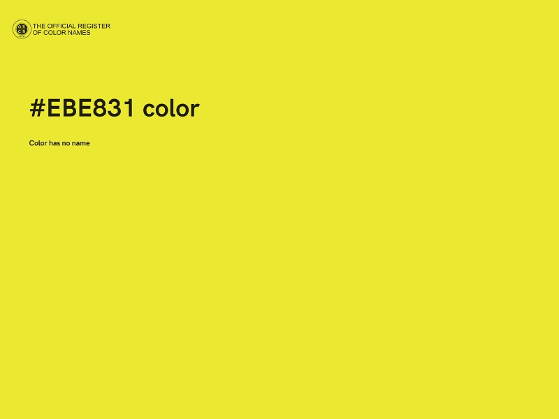 #EBE831 color image