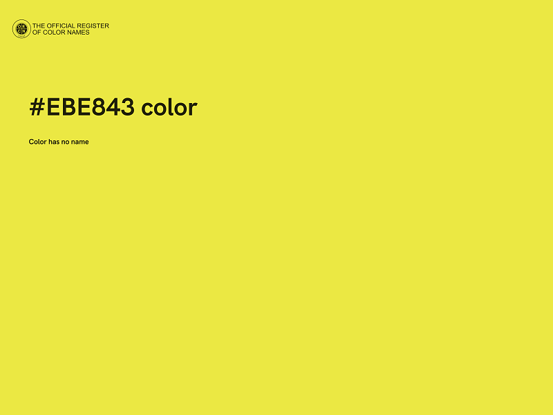 #EBE843 color image