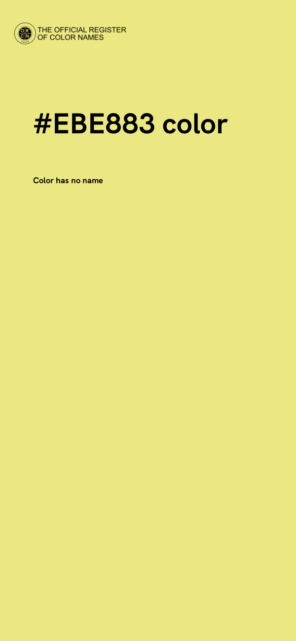 #EBE883 color image