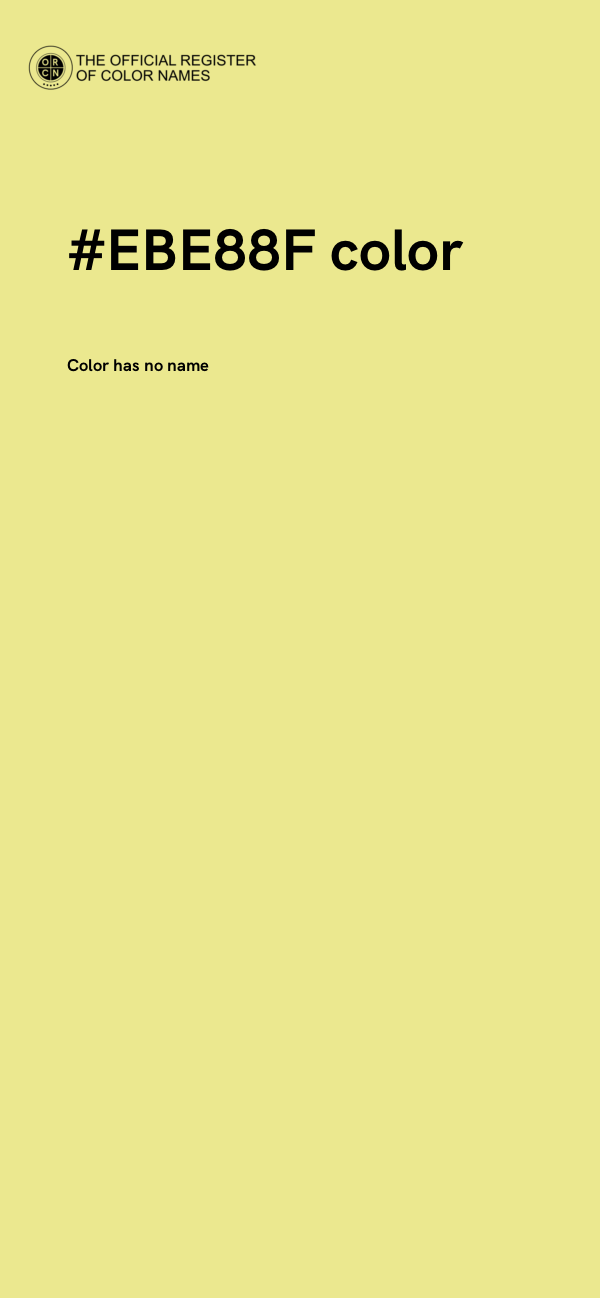 #EBE88F color image