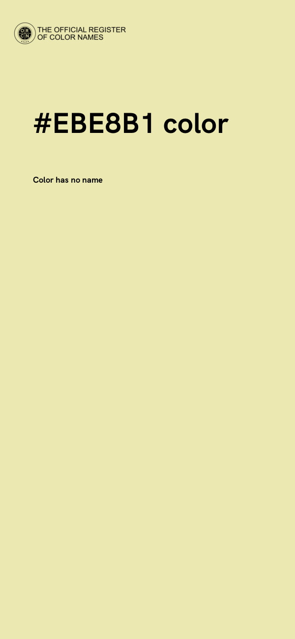 #EBE8B1 color image